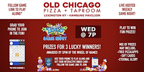 BINGO Game Night | Old Chicago - Lexington KY - WED 7p