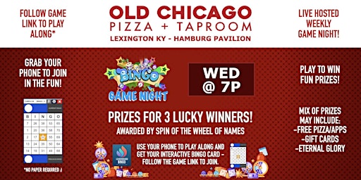 BINGO Game Night | Old Chicago - Lexington KY - WED 7p
