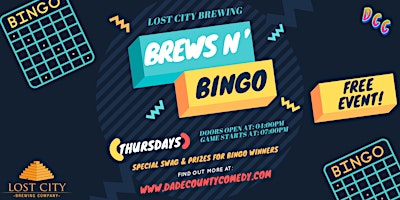 Imagem principal do evento Brews N’ Bingo at Lost City Brewing