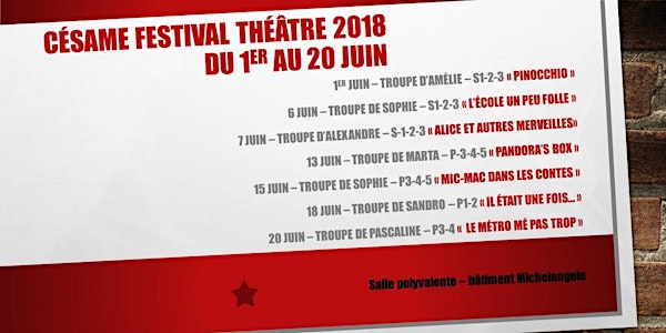 Césame Festival Théâtre - Pinocchio 