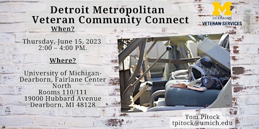 Primaire afbeelding van June 2023-Detroit Metropolitan Veteran Community Connect