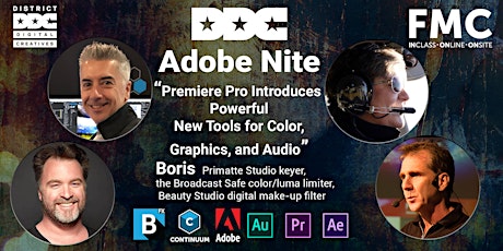 Next #DDC Meet 5/30/18: Adobe Night plus Boris FX, Creative Cloud for Video primary image