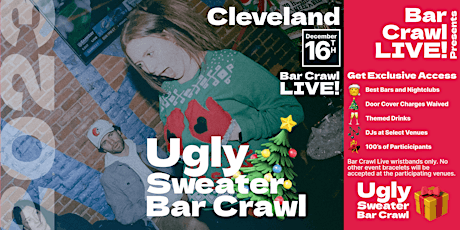 2023 Official Ugly Sweater Bar Crawl Cleveland's Christmas Pub Crawl
