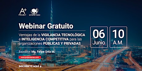 Imagen principal de Webinar: Ventajas de la VIGILANCIA TECNOLÓGICA e INTELIGENCIA COMPETITIVA