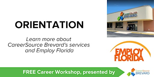 Imagem principal do evento Orientation to CareerSource Brevard Services & EmployFlorida-Palm Bay
