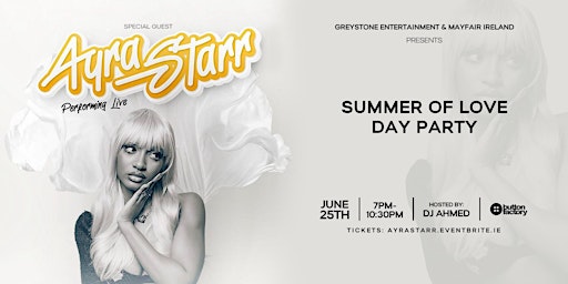 Summer of Love Day Party - Special Guest Ayra Starr primary image