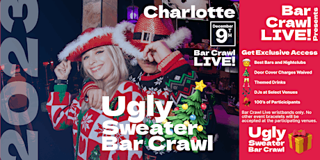 2023 Official Ugly Sweater Bar Crawl Charlotte's Christmas Bar Event