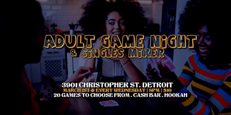 ADULT GAME NIGHT AND SINGLES MIXER primary image