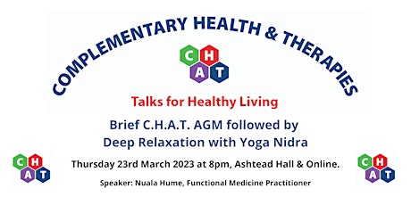 C.H.A.T AGM & Yoga Nidra with Nuala Hume primary image