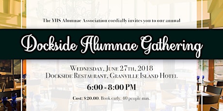 Annual YHS Alumnae Dockside Patio and Cocktails primary image