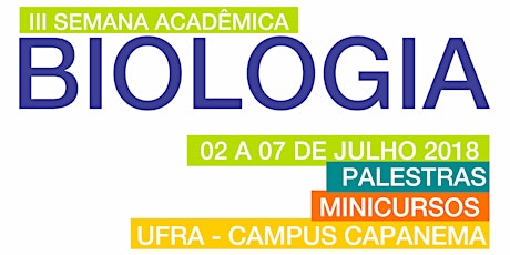 Imagem principal do evento III Semana Acadêmica de Biologia da UFRA Capanema