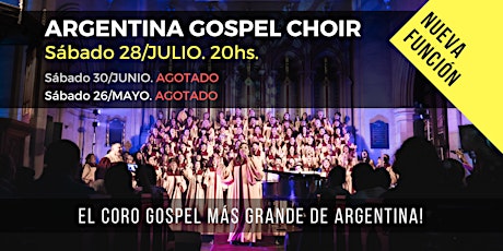 Imagen principal de Argentina Gospel Choir · 28/Julio, 20hs.