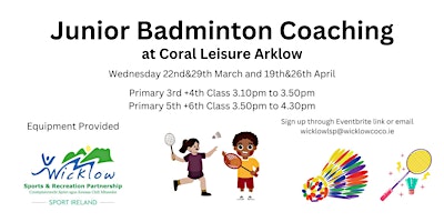Junior Badminton Coaching for  Primary 3rd and 4th
