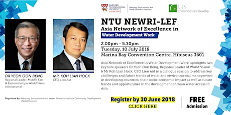 NTU NEWRI-LEF Asia Network of Excellence in Water Development Work primary image