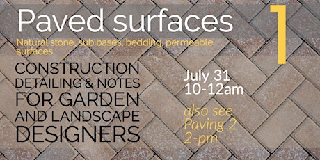 Paved surfaces: construction details for landscape & garden design Part 1