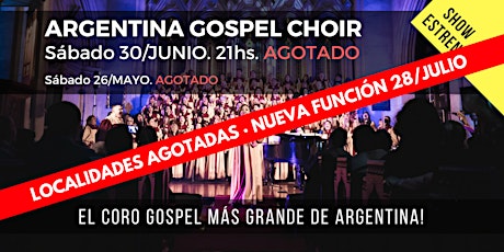 Imagen principal de Argentina Gospel Choir · 26/Mayo, 21hs.