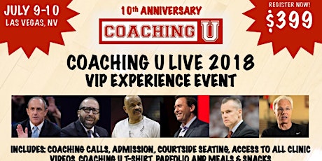 Coaching U LIVE 2018 - 10th Anniversary VIP Experience primary image