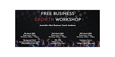FREE BUSINESS GROWTH WORKSHOP - MIDDLE PARK primary image