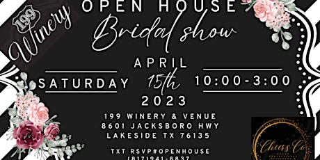 Open house Bridal show 2023 wine and vendors