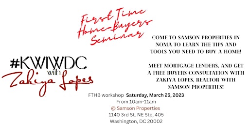 First time Home buyers Workshop