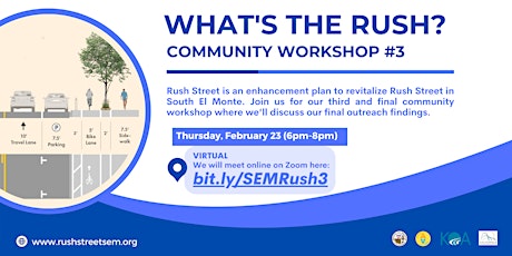 What's the Rush? Community Workshop #3