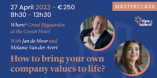 Masterclass: How to bring your own company values to life?