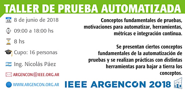 ARGENCON Taller de prueba automatizada