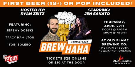 Brew HAHA Comedy Night - Starring Headliner: Jen Sakato