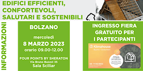 Seminario EDIFICI EFFICENTI, CONFORTEVOLI, SALUTARI E SOSTENIBILI primary image