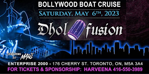 BOLLYWOOD BOAT CRUISE PARTY FEATURING LIVE DHOL FUSION