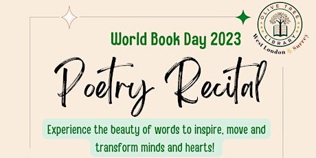 Olive Tree Lib WORLD BOOK DAY - Poetry Recital primary image