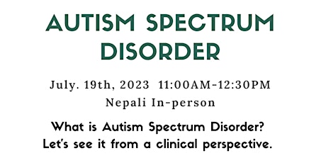 Autism Spectrum Disorder - Children's Mental Health Seminar (in Nepali)