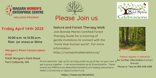 Nature and Forest Therapy Walk April 14, 2023