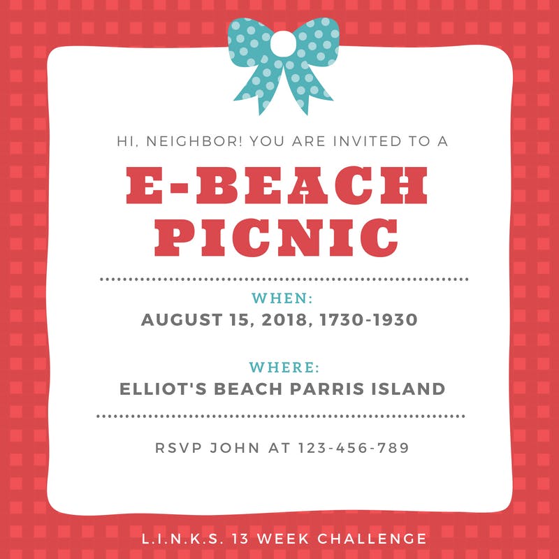 Links 13 Week Challenge Picnic At E Beach 15 Aug 2018 Mcrd Parris Island