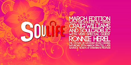 Soulife March Edition. Craig Williams Birthday with 'the DON' Ronnie Herel  primärbild