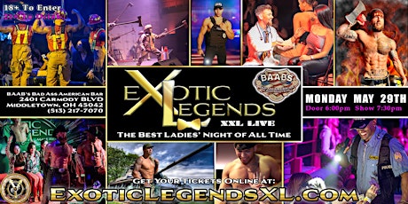 Hauptbild für Middletown, OH - Exotic Legends XXL: The Best Ladies' Night of All Time