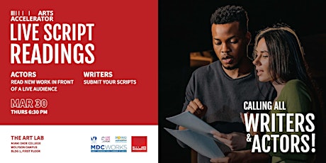 Imagem principal de Live Script Reading Event - Calling all Writers and Actors!