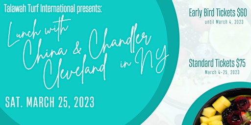 Talawah Turf International presents Lunch with China & Chandler Cleveland