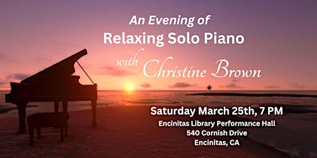 An Evening of Relaxing Solo Piano with Christine Brown
