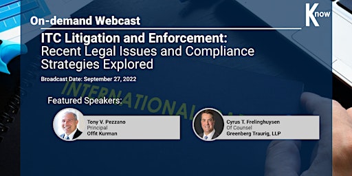 Recorded Webcast: ITC Litigation and Enforcement primary image