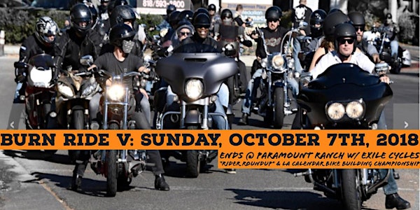 SoCal Burn Ride V: Sunday, Oct 7, 2018