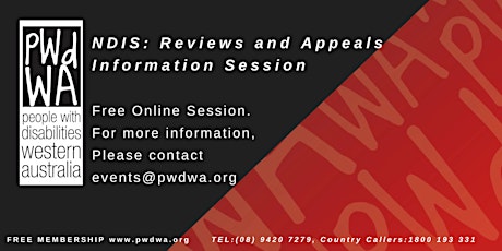 PWdWA's NDIS Reviews and Appeals Online Information Session April