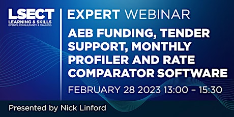 AEB funding, tender support, monthly profiler and rate comparator software primary image