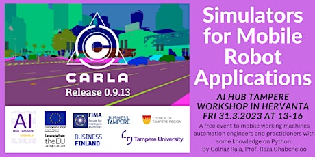 AI Hub Tampere Workshop: Simulators for Mobile Robot Applications primary image
