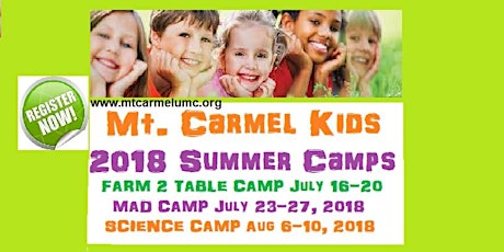 Mt. Carmel UMC Summer Camp Registration  primary image