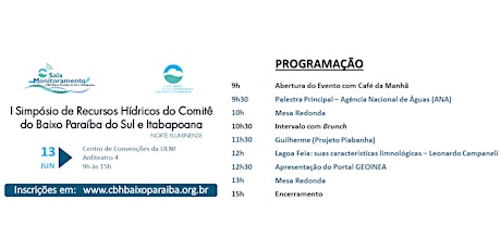 Imagem principal do evento I Simpósio de Recursos Hídricos do Comitê do Baixo Paraíba do Sul e Itabapoana