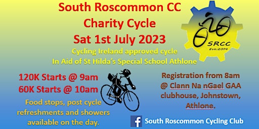 South Roscommon CC Charity Cycle 2023 primary image