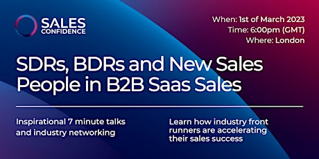 SDRs, BDRs, & New Salespeople | with Sales Confidence & Venatrix primary image