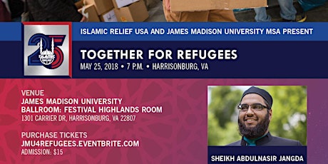 Together for Refugees: Fundraising Iftar with JMU MSA primary image