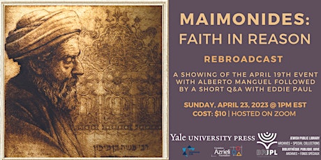 Hauptbild für Maimonides: Faith in Reason with Alberto Manguel (rebroadcast)